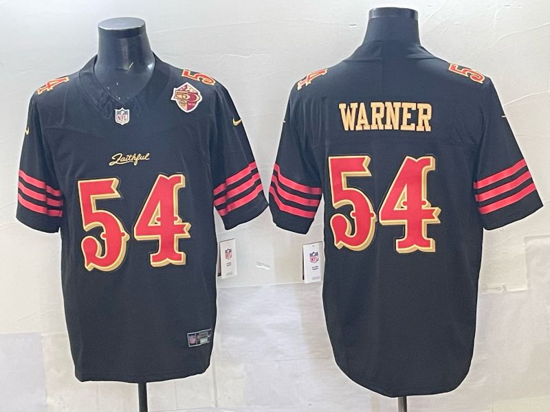 Men Nike San Francisco 49ers #54 Warner black Limited NFL 2025 Jersey 0015->san francisco 49ers->NFL Jersey
